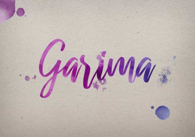 Free photo of Garima Watercolor Name DP