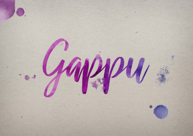 Free photo of Gappu Watercolor Name DP