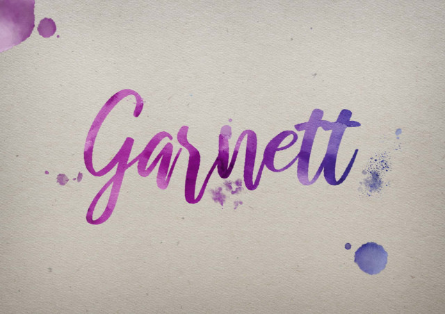 Free photo of Garnett Watercolor Name DP