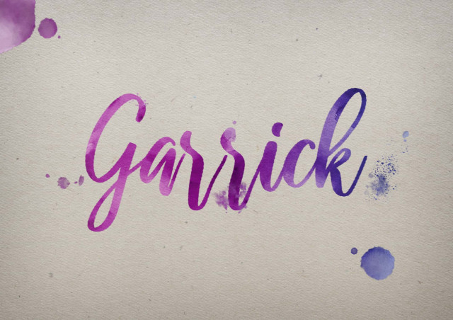 Free photo of Garrick Watercolor Name DP