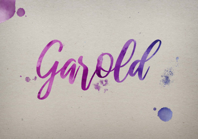 Free photo of Garold Watercolor Name DP