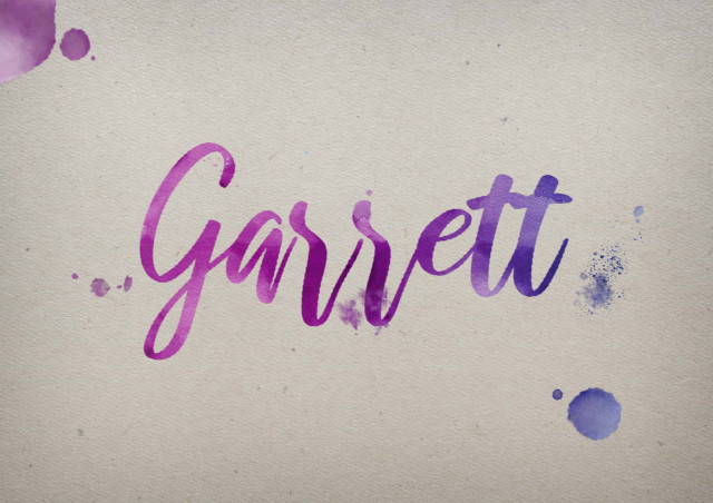 Free photo of Garrett Watercolor Name DP