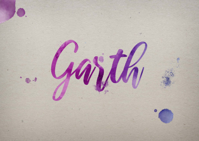 Free photo of Garth Watercolor Name DP