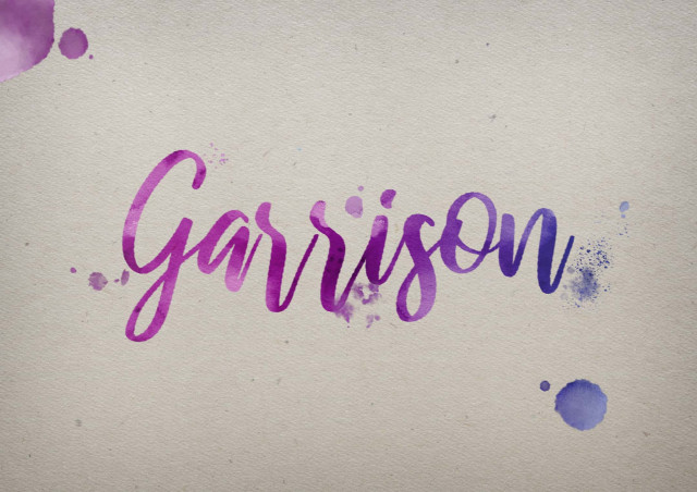 Free photo of Garrison Watercolor Name DP