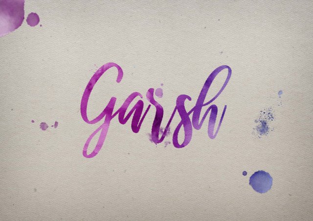 Free photo of Garsh Watercolor Name DP