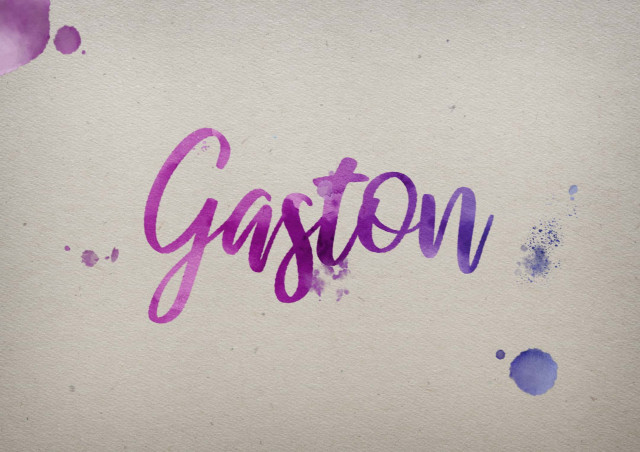 Free photo of Gaston Watercolor Name DP
