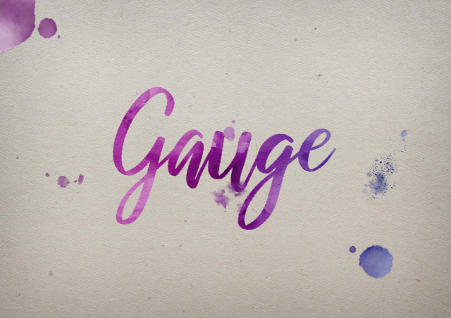 Free photo of Gauge Watercolor Name DP