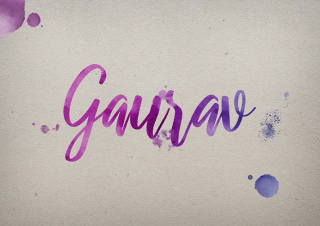 Free photo of Gaurav Watercolor Name DP