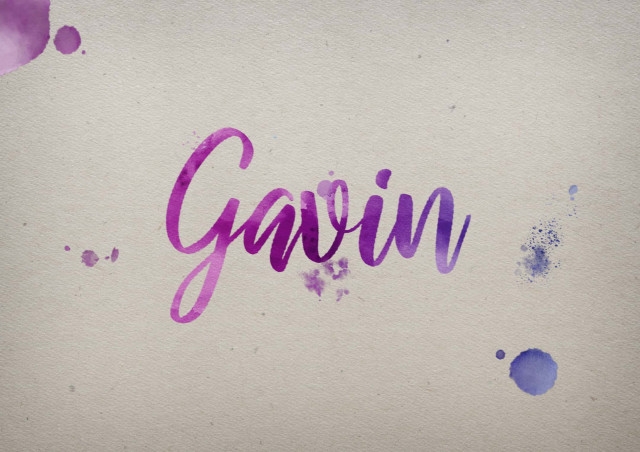 Free photo of Gavin Watercolor Name DP