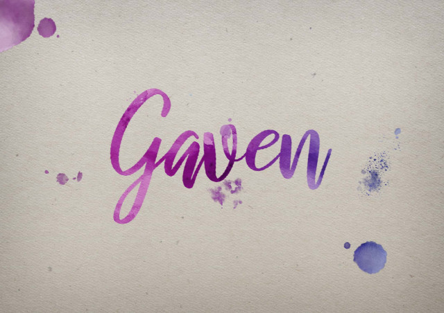 Free photo of Gaven Watercolor Name DP