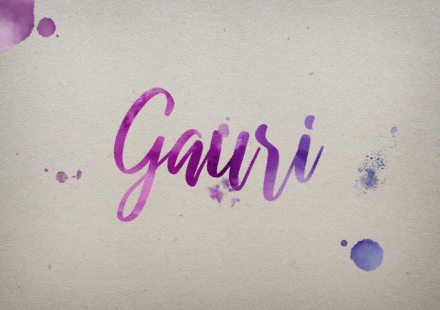 Free photo of Gauri Watercolor Name DP