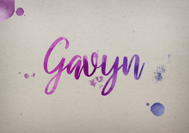 Free photo of Gavyn Watercolor Name DP