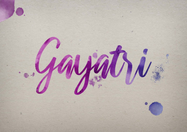 Free photo of Gayatri Watercolor Name DP
