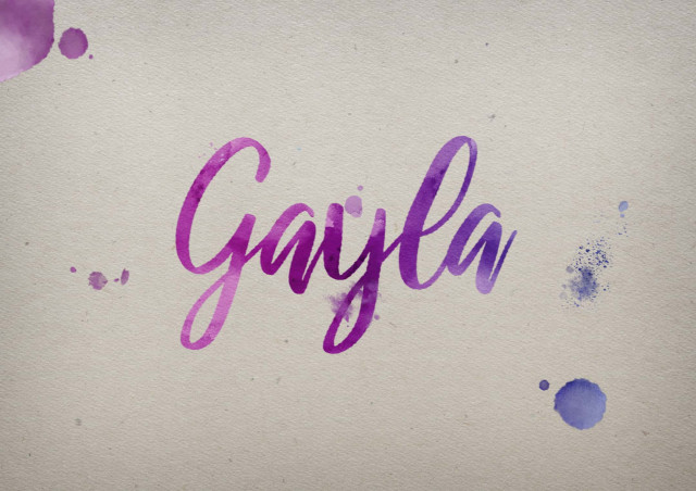 Free photo of Gayla Watercolor Name DP