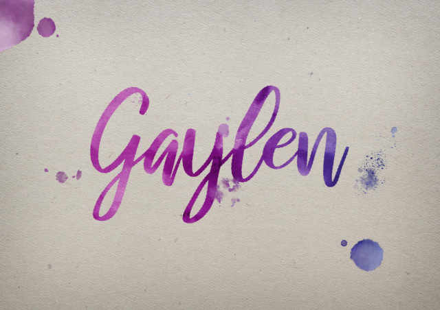 Free photo of Gaylen Watercolor Name DP