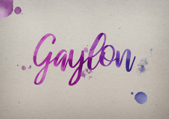 Free photo of Gaylon Watercolor Name DP