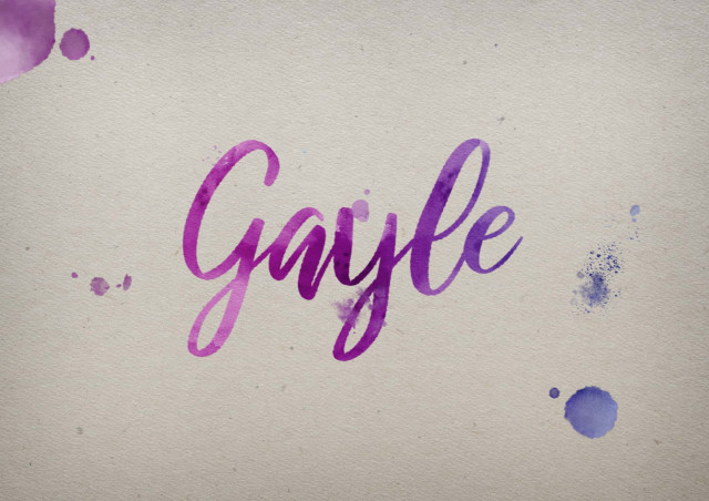 Free photo of Gayle Watercolor Name DP