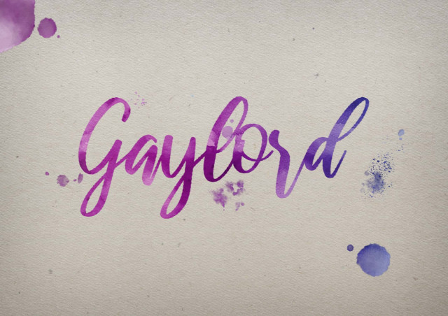 Free photo of Gaylord Watercolor Name DP
