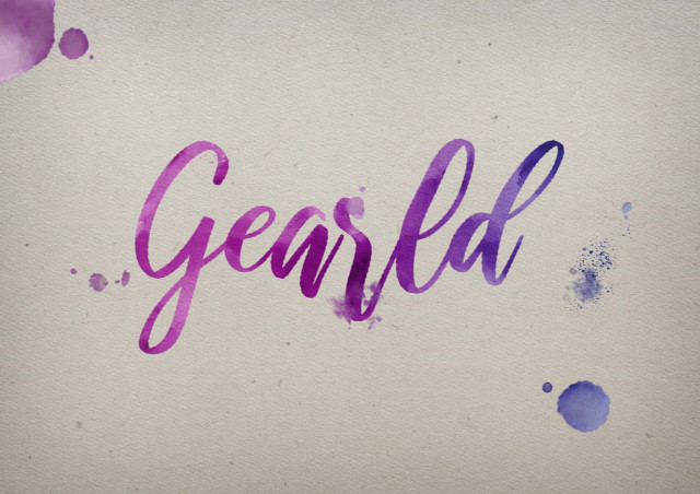 Free photo of Gearld Watercolor Name DP