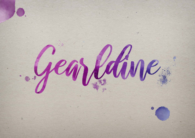 Free photo of Gearldine Watercolor Name DP