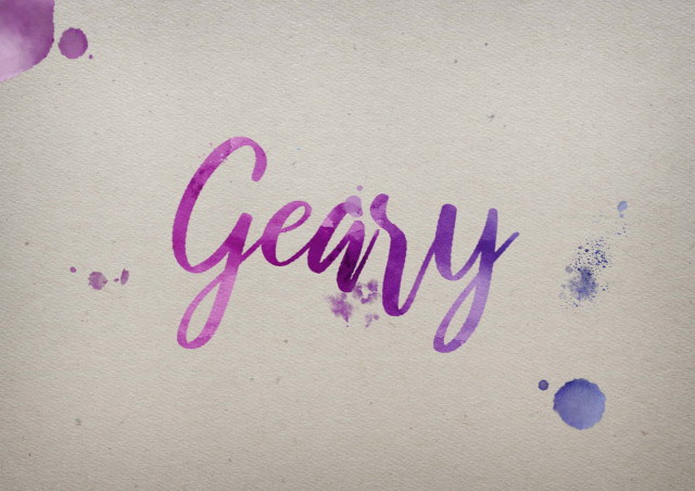 Free photo of Geary Watercolor Name DP