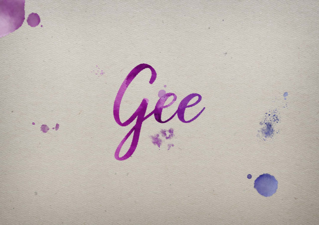 Free photo of Gee Watercolor Name DP