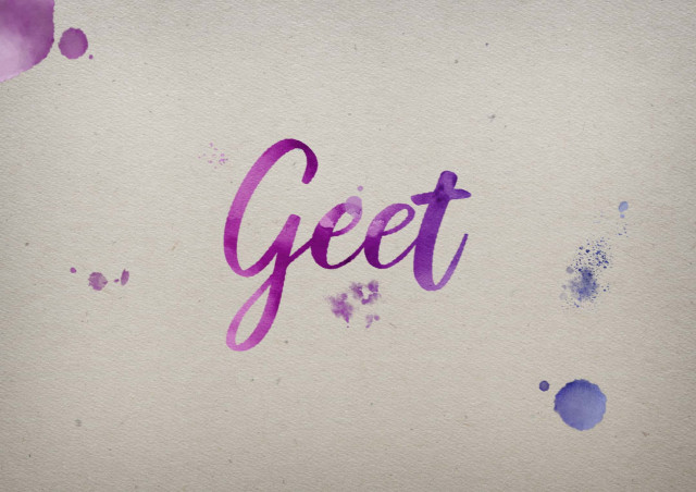 Free photo of Geet Watercolor Name DP