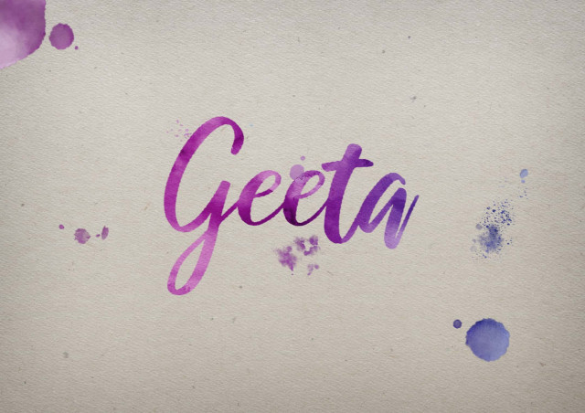 Free photo of Geeta Watercolor Name DP