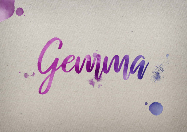 Free photo of Gemma Watercolor Name DP