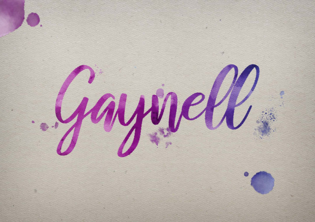 Free photo of Gaynell Watercolor Name DP