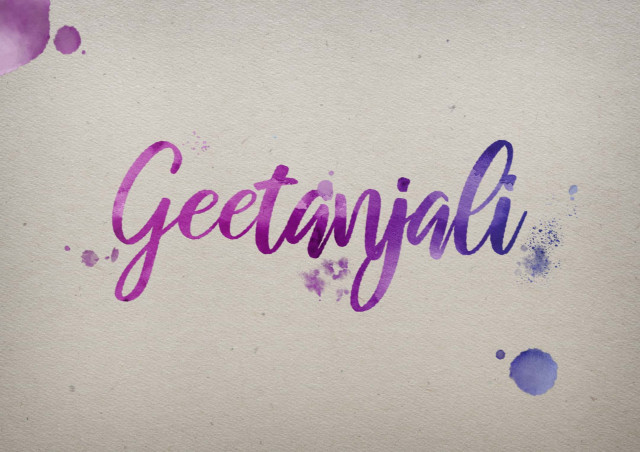 Free photo of Geetanjali Watercolor Name DP