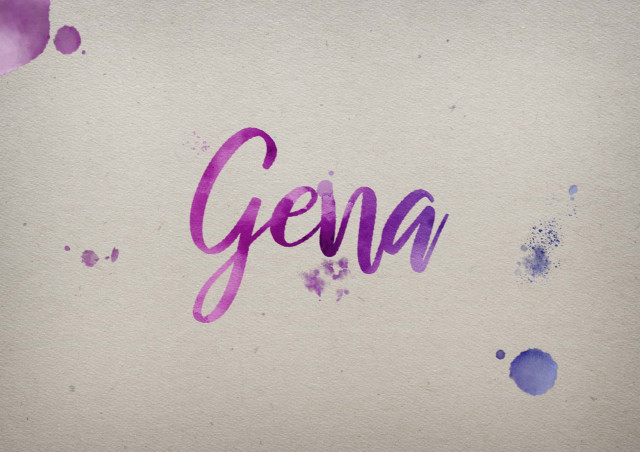 Free photo of Gena Watercolor Name DP