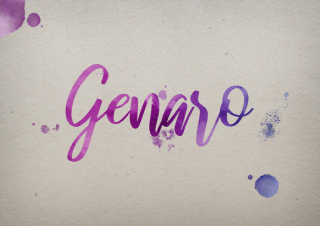 Free photo of Genaro Watercolor Name DP