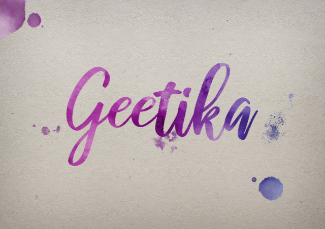 Free photo of Geetika Watercolor Name DP