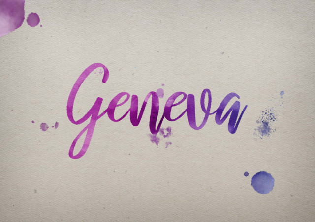 Free photo of Geneva Watercolor Name DP