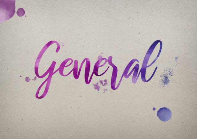 Free photo of General Watercolor Name DP