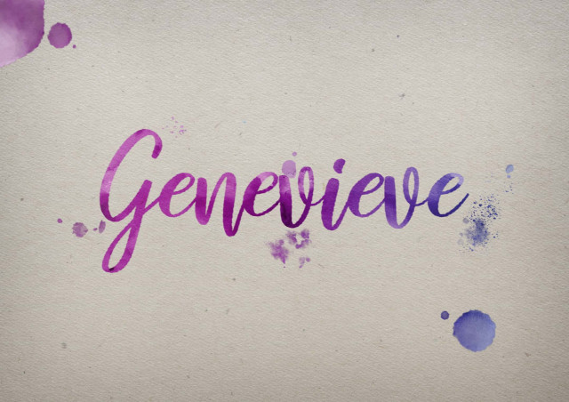 Free photo of Genevieve Watercolor Name DP