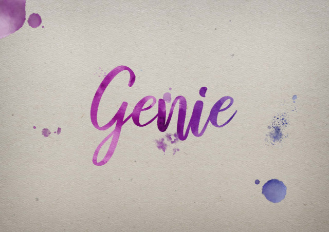 Free photo of Genie Watercolor Name DP