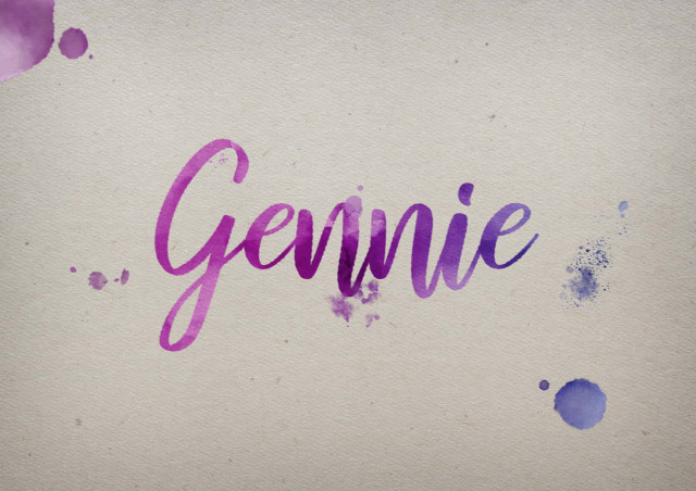 Free photo of Gennie Watercolor Name DP
