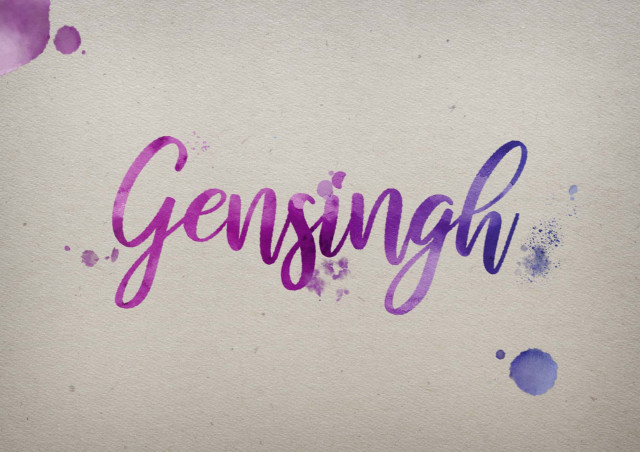 Free photo of Gensingh Watercolor Name DP