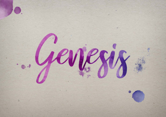 Free photo of Genesis Watercolor Name DP