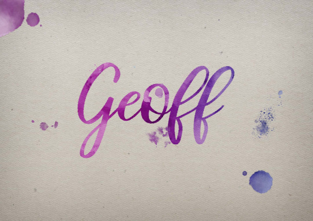 Free photo of Geoff Watercolor Name DP