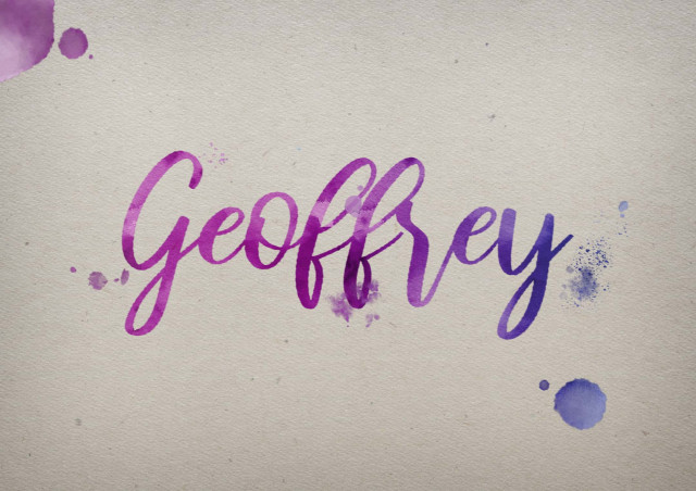 Free photo of Geoffrey Watercolor Name DP