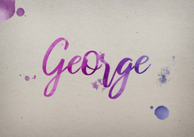 Free photo of George Watercolor Name DP