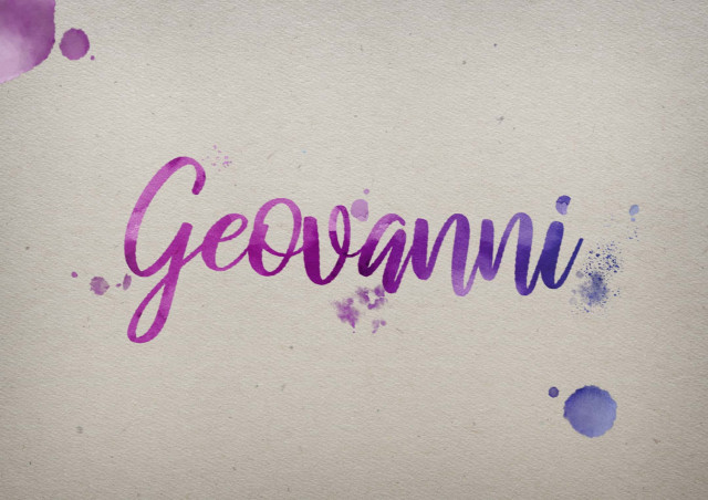 Free photo of Geovanni Watercolor Name DP