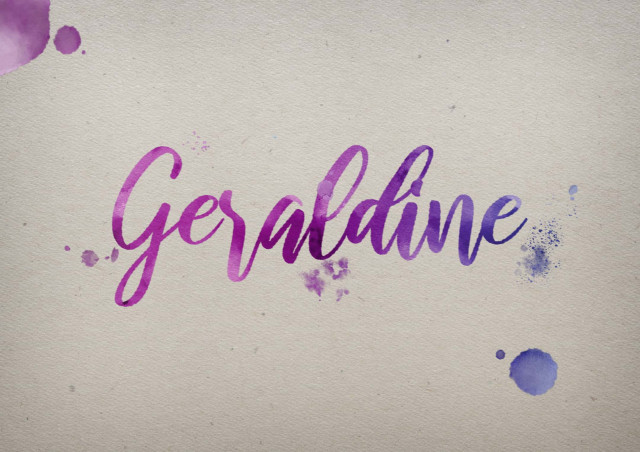 Free photo of Geraldine Watercolor Name DP