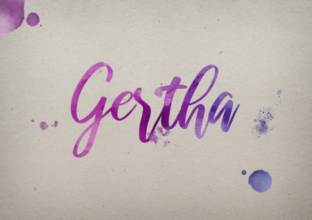 Free photo of Gertha Watercolor Name DP