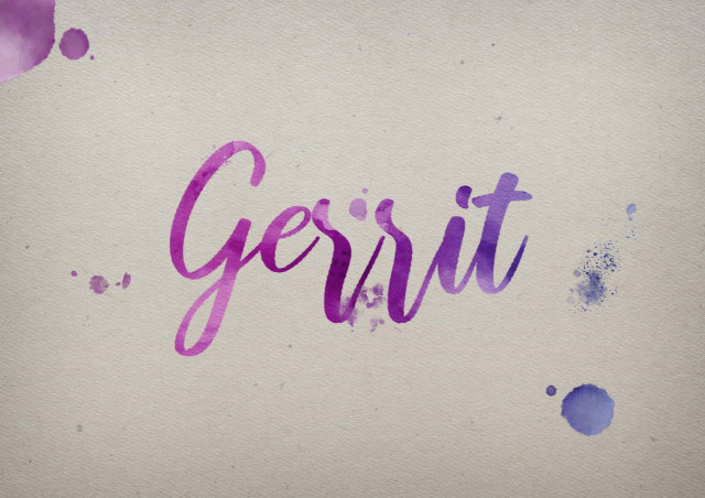 Free photo of Gerrit Watercolor Name DP