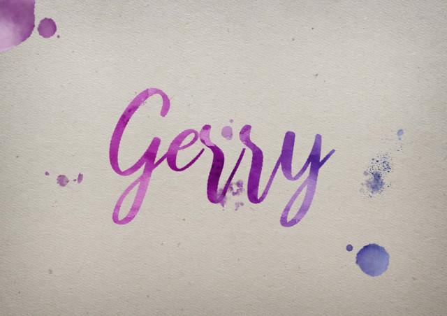 Free photo of Gerry Watercolor Name DP