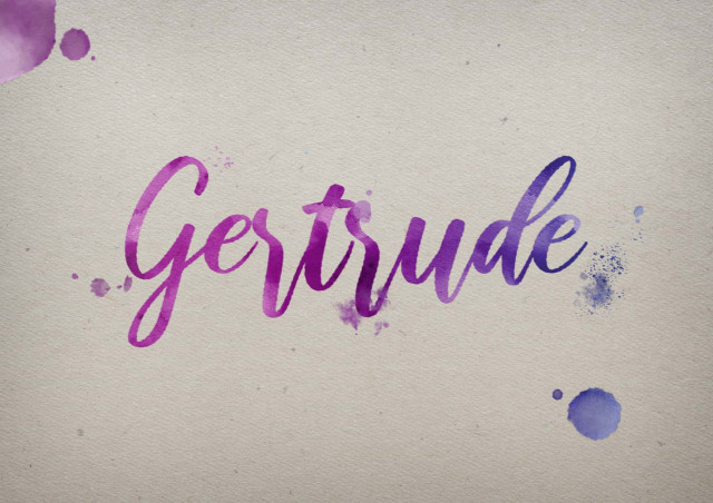 Free photo of Gertrude Watercolor Name DP